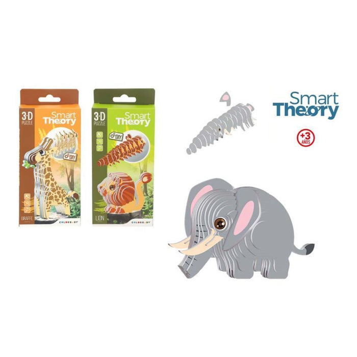 Puzzle 3D Smarth Theory Animais da Selva