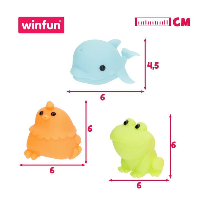 Conjunto de banho Winfun Set com 10 animais da Quinta e Oceano