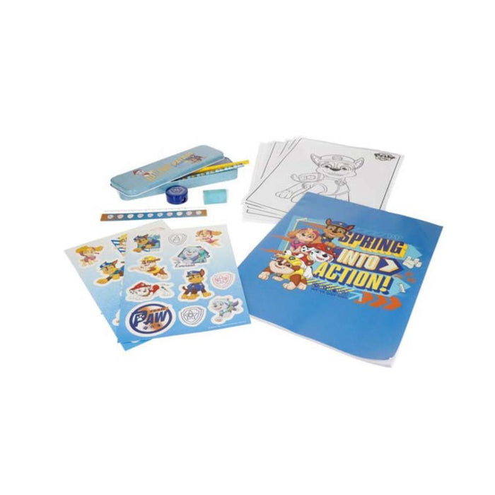 Set de Papelaria Patrulha Pata com Caderno para Colorir