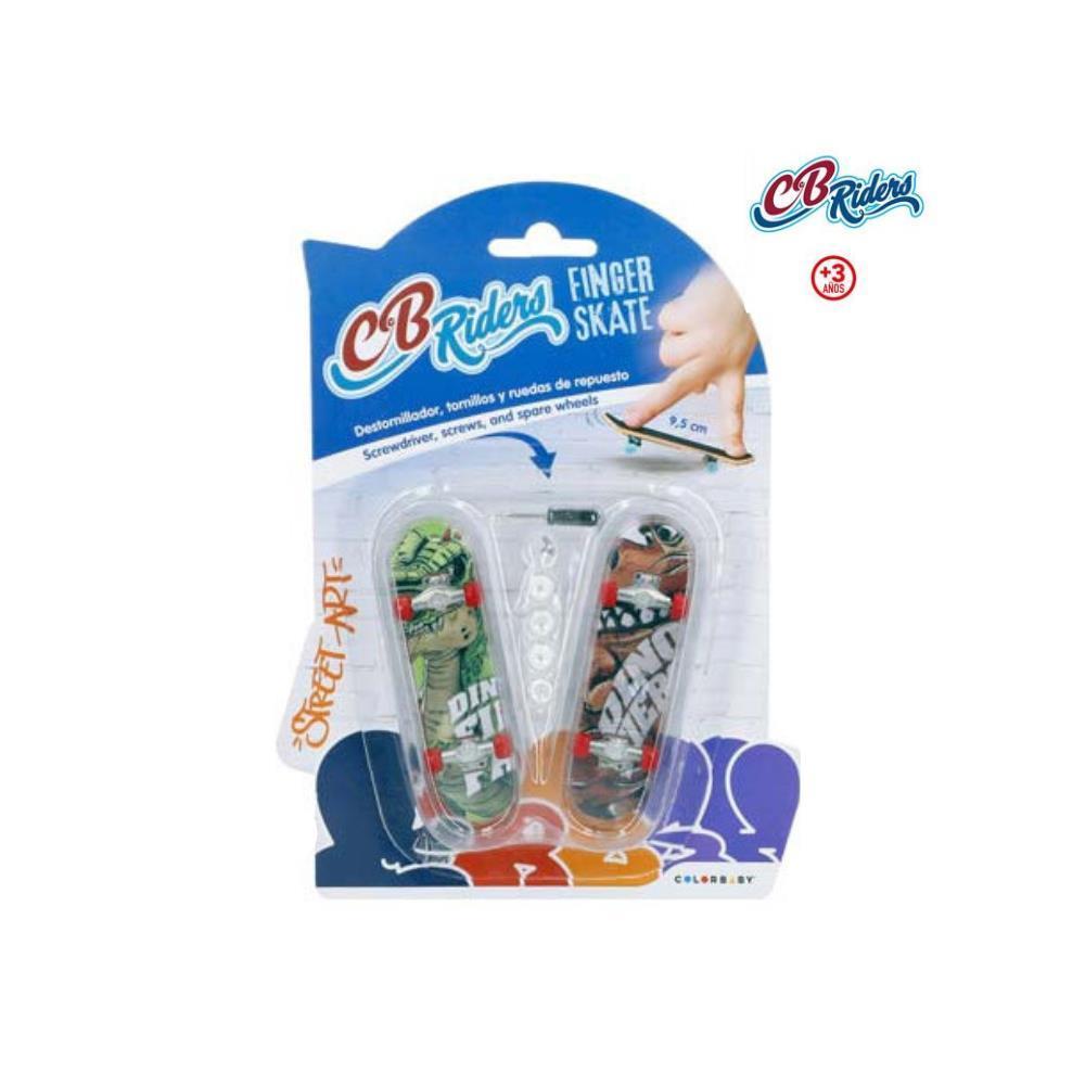 2 CB Riders Street Art finger skateboards 9 cm