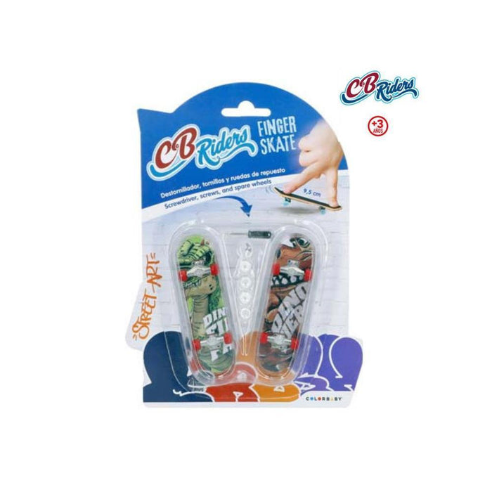 2 Skates de dedo CB Riders Street Art 9 cm