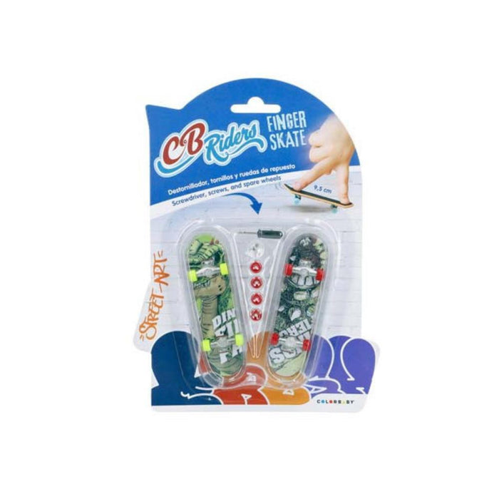 2 Skates de dedo CB Riders Street Art 9 cm