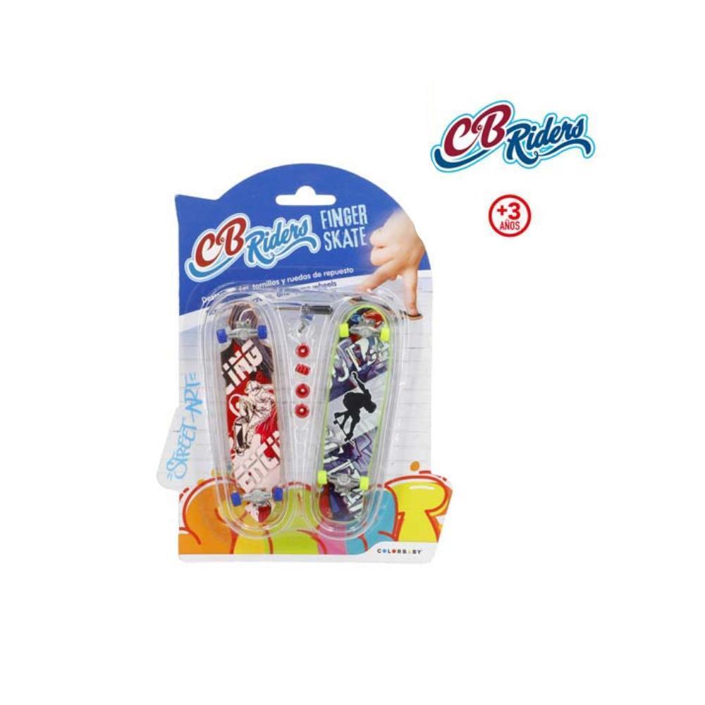 2 CB Riders Street Art Finger Skateboards 12cm