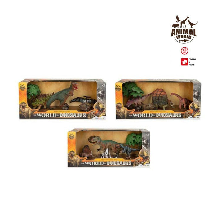 Set com 3 Dinossauros Colorbaby Animal World