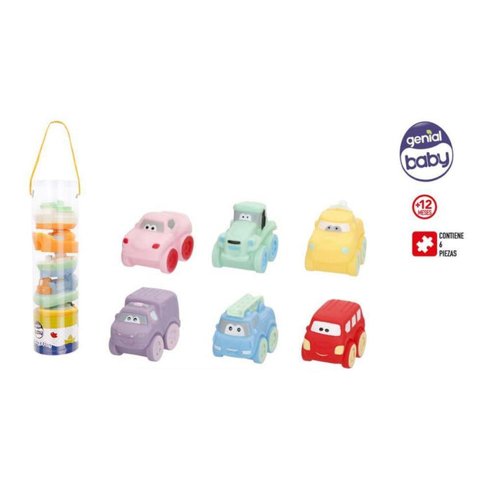 Conjunto de 6 Veículos Soft em Vinil