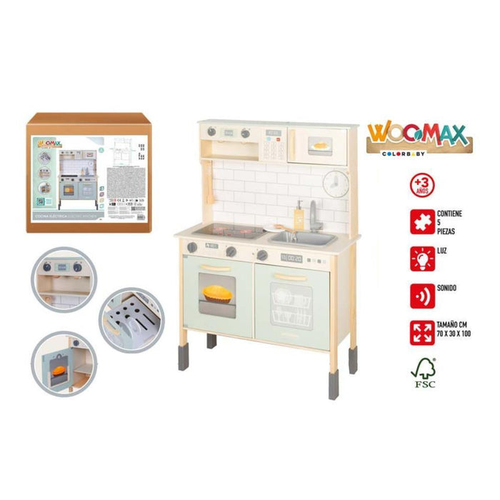 Cozinha em Madeira Woomax com Luz e Som