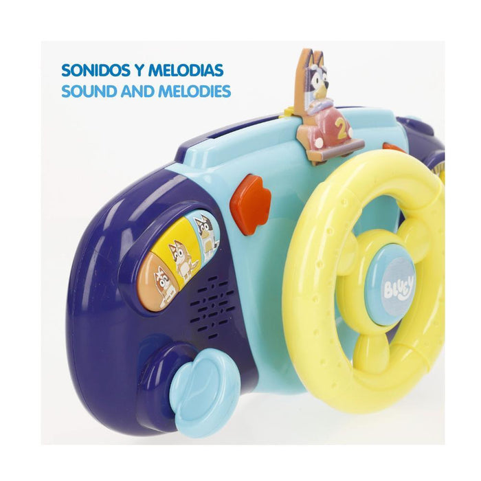 Volante com Atividades para Carrinho Bluey com Luz e Som