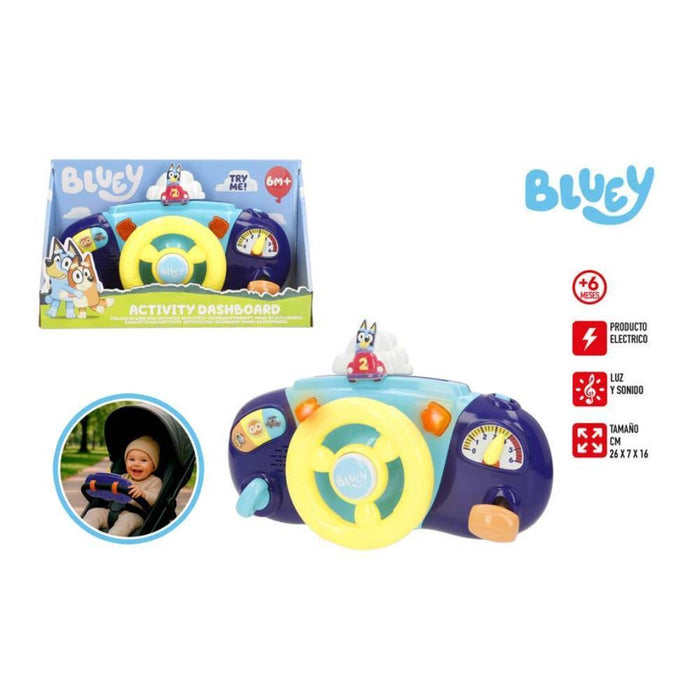 Volante com Atividades para Carrinho Bluey com Luz e Som
