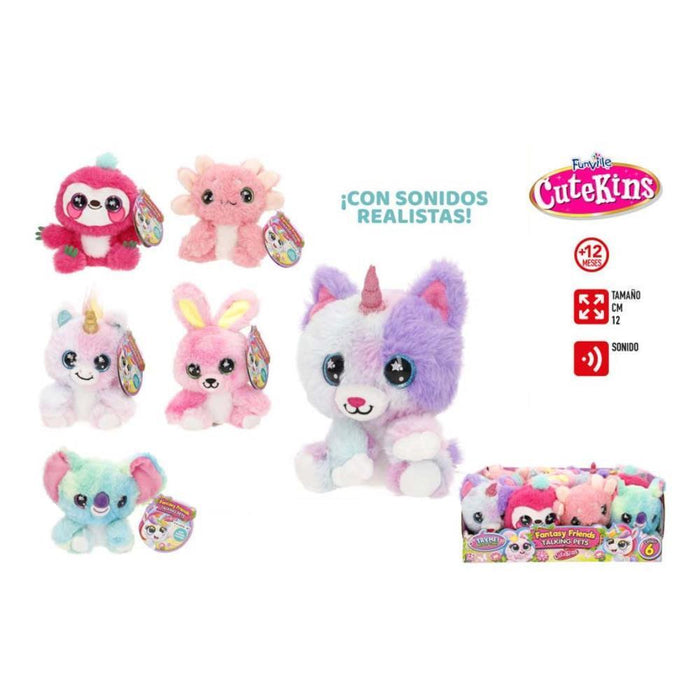 Peluche CuteKins Fantasy Friends com Som 12 cm