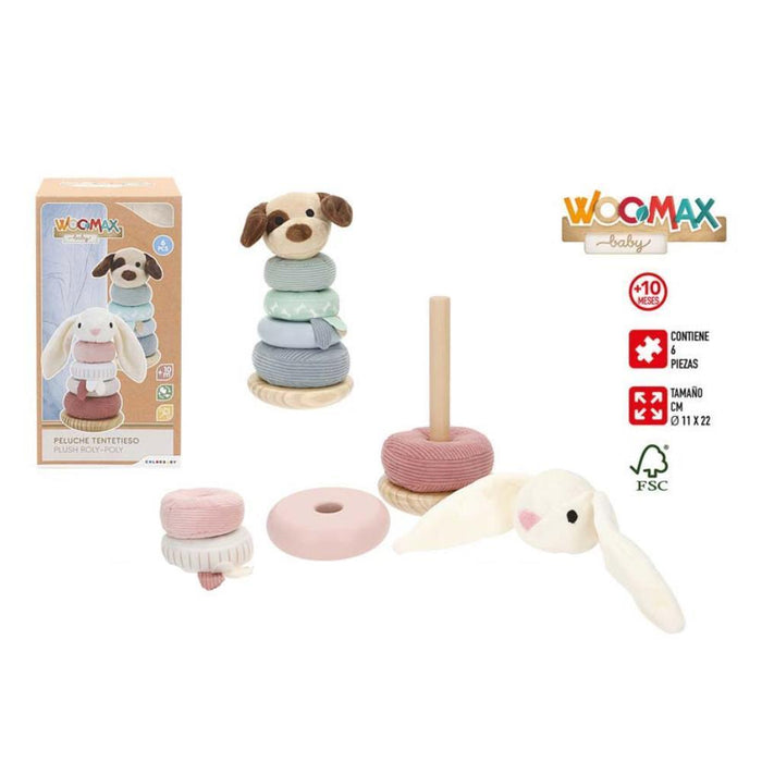 Pirâmide de Argolas Soft Woomax Baby 6 Peças