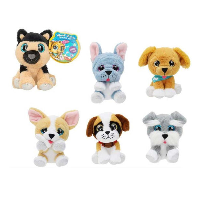 Peluche Cachorro Cute Kins Woof Runts com Som