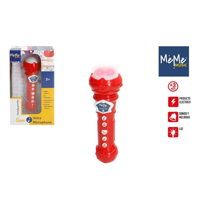 Microfone para Karaoke MéMe Music com Luz e Som