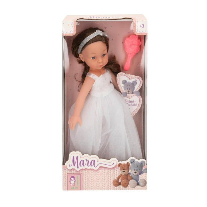 Boneca Mara 32 cm com Escova de Cabelo