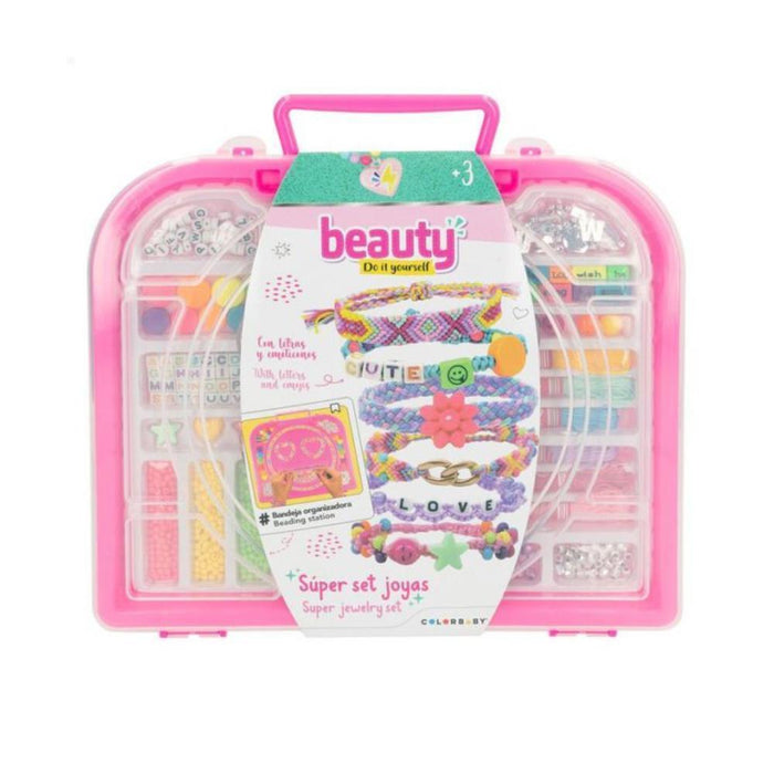 Mala Rosa Beauty Super Conjunto para Criar Jóias