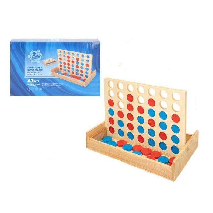 Jogo 4 em Linha em Madeira 43 Peças