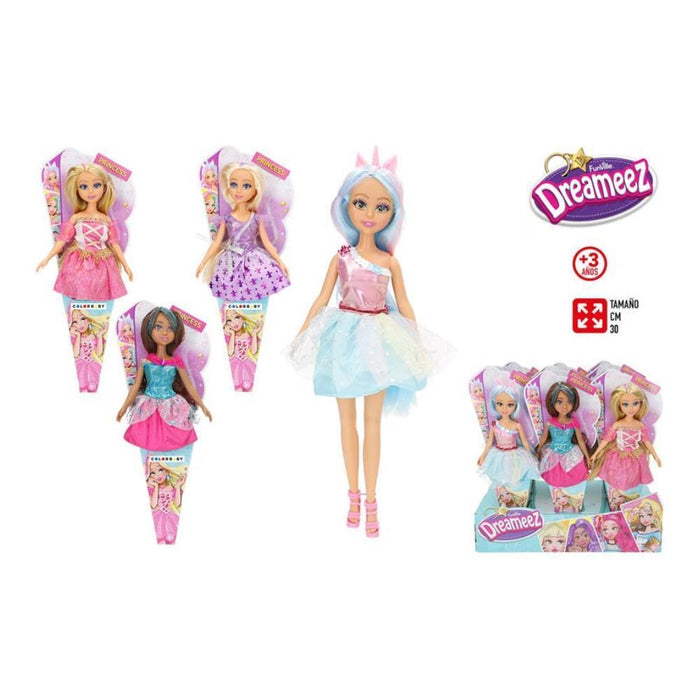 Boneca Princesa 30 cm FunVille Dreameez com Cone