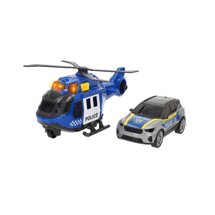 Helicóptero e Veículo da Polícia Speed & Go Luz e Som