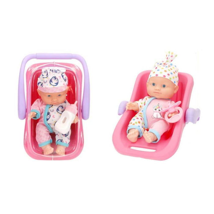 Boneca com Cadeira para Bebé 20 cm