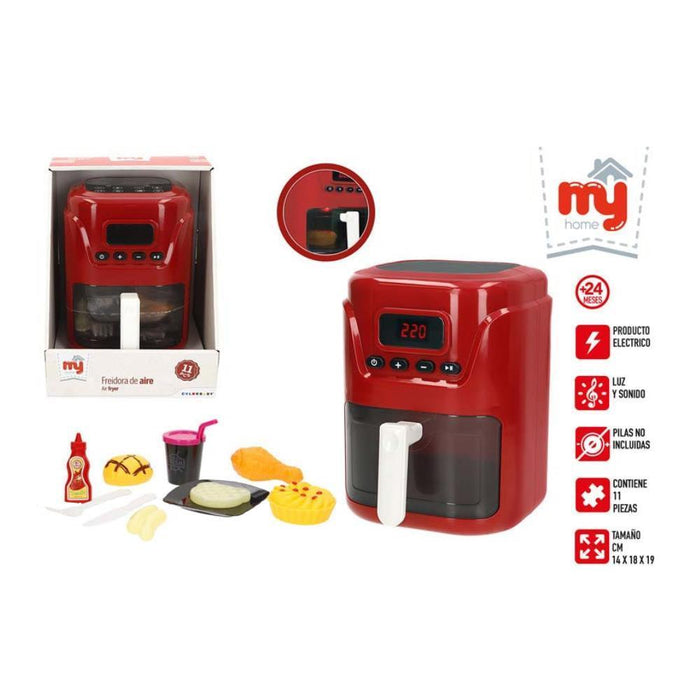 Air Fryer com Luz e Som My Home + 10 Acessórios