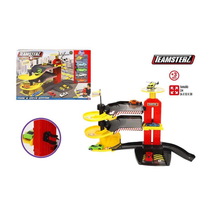 Parque de Estacionamento Teamsterz 53 cm com 5 Veículos