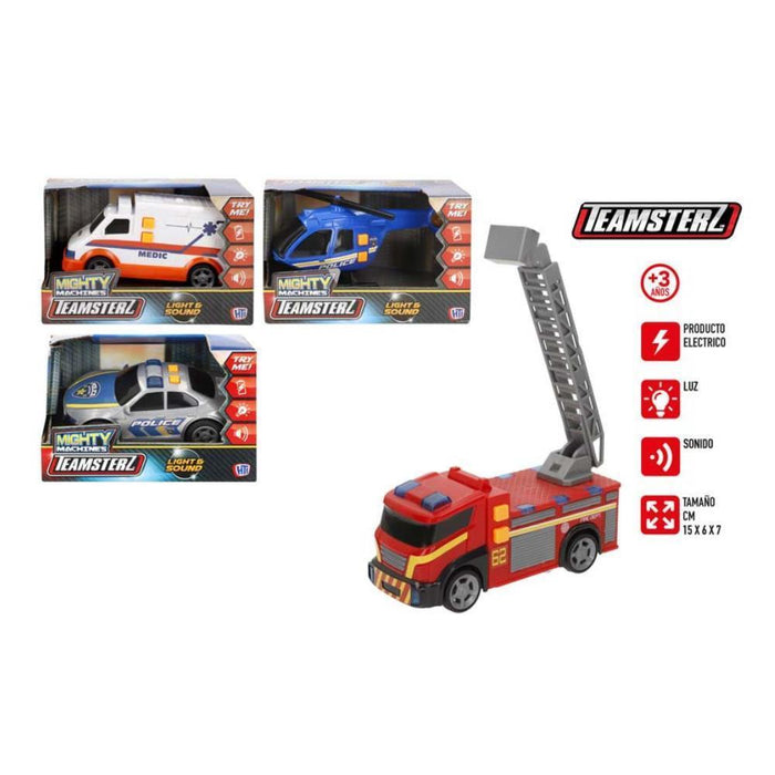 Veículo de Emergência Teamsterz com Luz e Som 15 cm