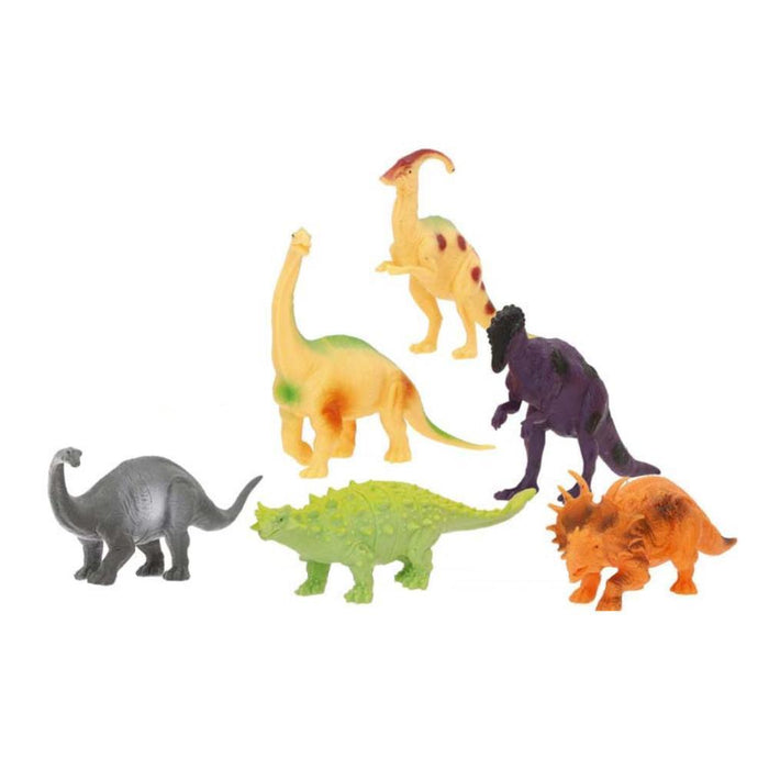 Conjunto de 6 Dinossauros Colorbaby Animal World 10/12 cm