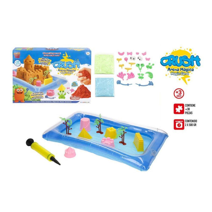 Areia Mágica Crush com Tabuleiro Insuflável e 30 Acessórios