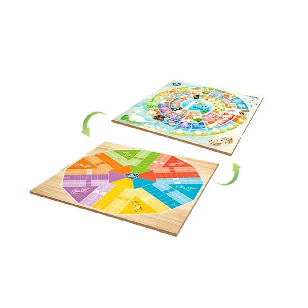 Jogo do Ganso e Ludo CB Games em Madeira 37 Peças 30 cm