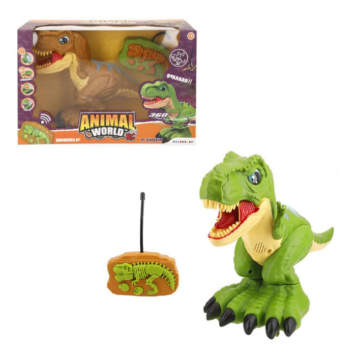Dinossauro Telecomandado RC Animal World com Luz e Som