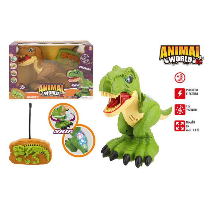 Dinossauro Telecomandado RC Animal World com Luz e Som
