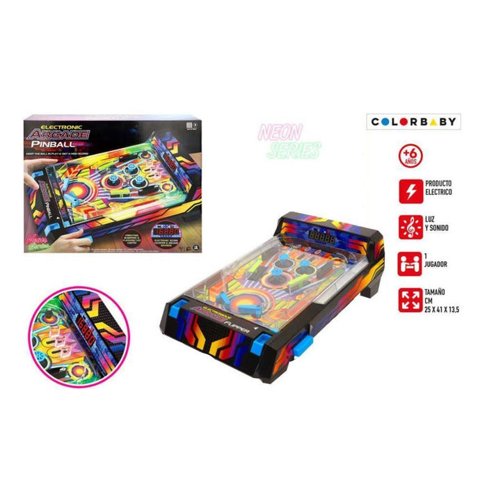 Jogo de Mesa Eletrónico Ambassador Arcade Pinball Neon