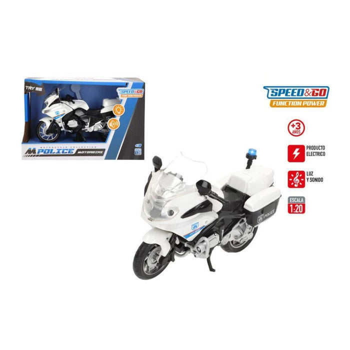 Mota da Policia Speed & Go com Luz e Som