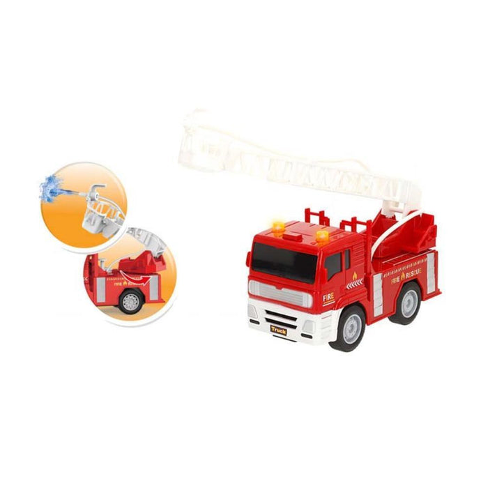 Camião dos Bombeiros Speed & Go com Sistema de Fricção, Água, Luz e Som 1:20