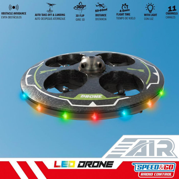Disco Telecomandado RC 360º com Luz Speed&Go Air-Drone