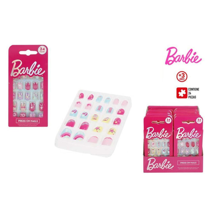 24 Unhas Adesivas Barbie