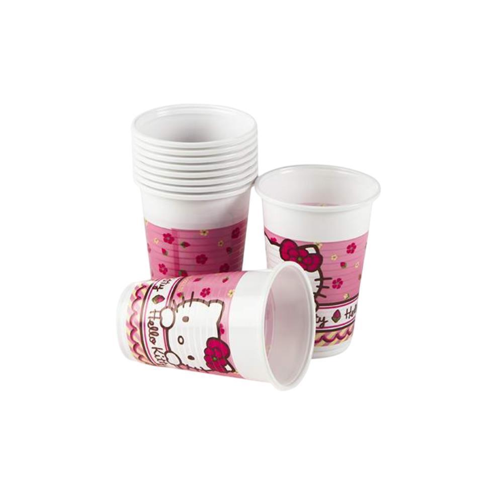 10 Copos de Festa Hello Kitty 200 ml