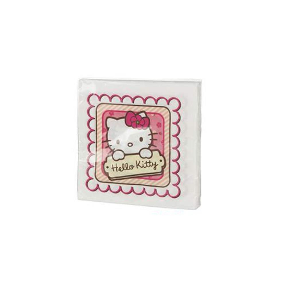 20 Guardanapos de Festa Hello Kitty 33 x 33 cm