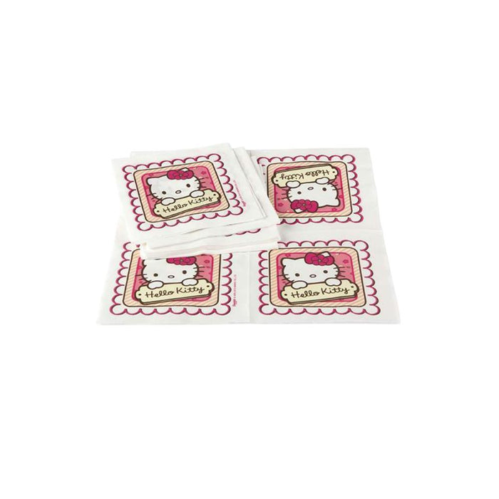 20 Guardanapos de Festa Hello Kitty 33 x 33 cm