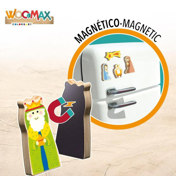 Presépio de Belém Magnético em Madeira Woomax 11 Peças
