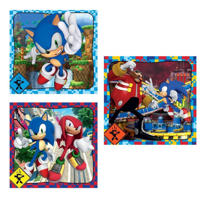 3 Puzzles Clementoni Sonic 48 Peças