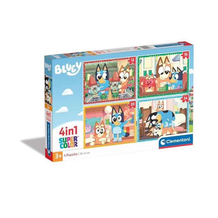 4 Puzzles Progressivos Clementoni Bluey 12 a 24 Peças