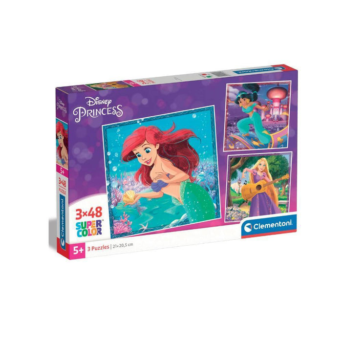 3 Puzzles Princesas Disney 48 Peças