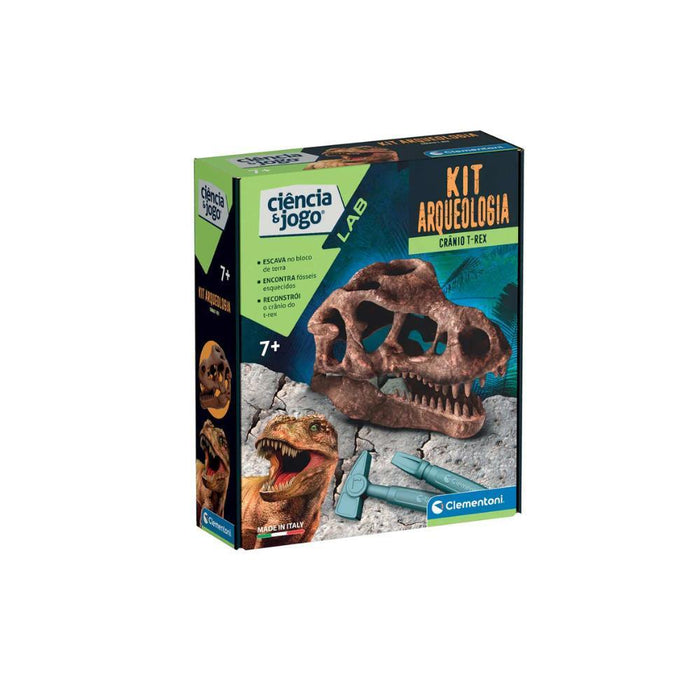 Kit de Arqueologia Clementoni Crânio T-Rex
