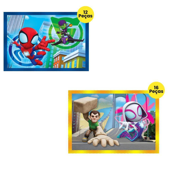 4 Puzzles Progressivos Clementoni Spidey & Friends 12 a 24 Peças