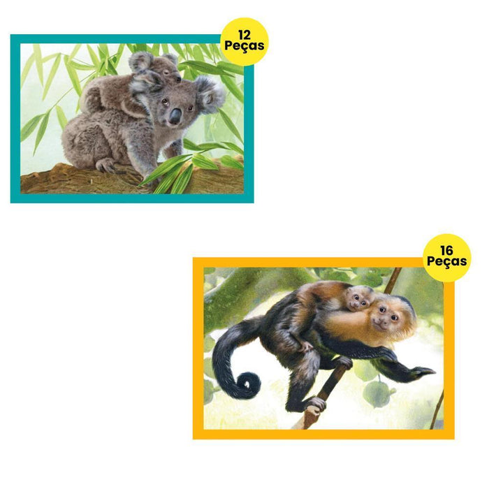 4 Puzzles Progressivos Clementoni Baby Cuddles 12 a 24 Peças