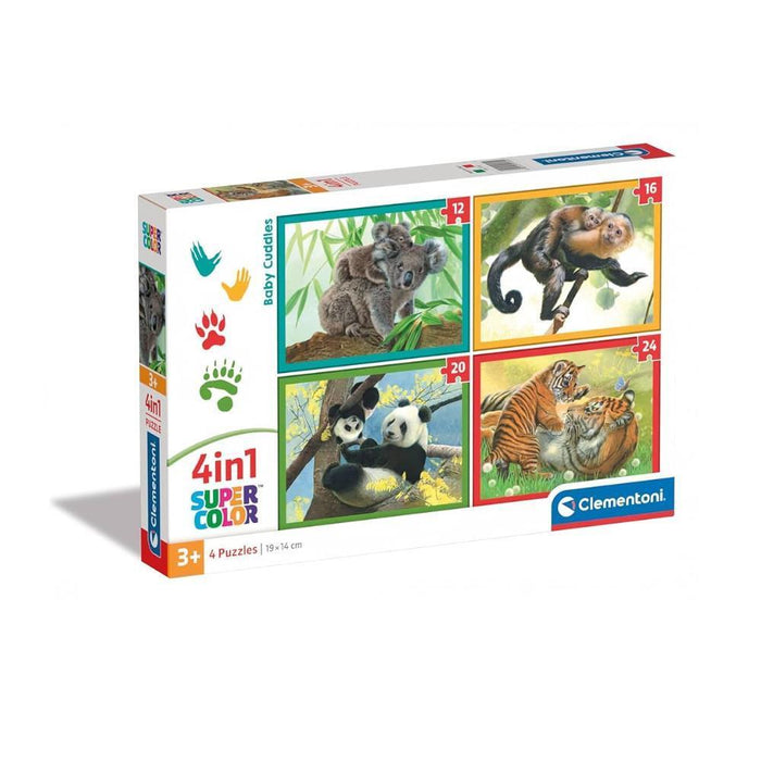 4 Puzzles Progressivos Clementoni Baby Cuddles 12 a 24 Peças