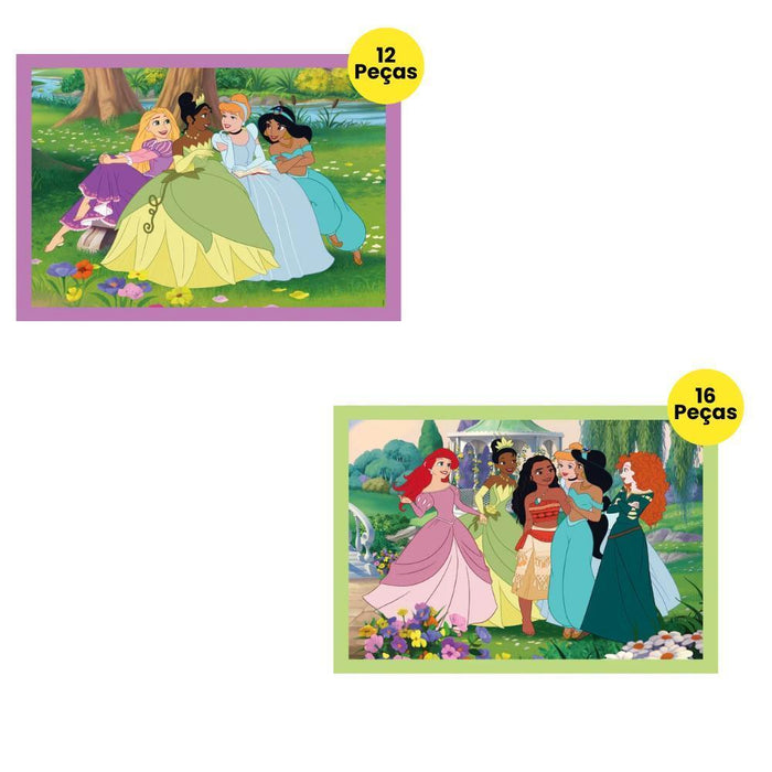 4 Puzzles Progressivos Clementoni Disney Princess 12 a 24 Peças