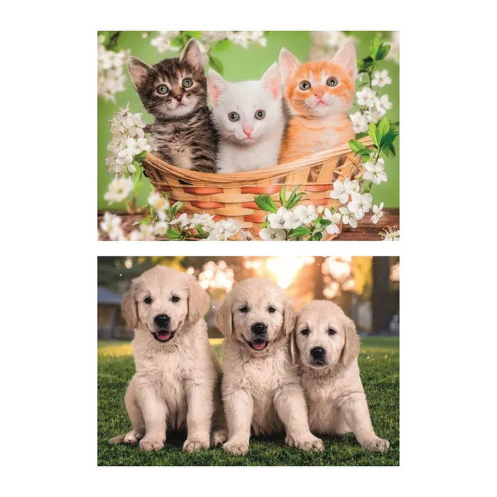 2 Puzzles Clementoni Brothers in Fur 60 Peças