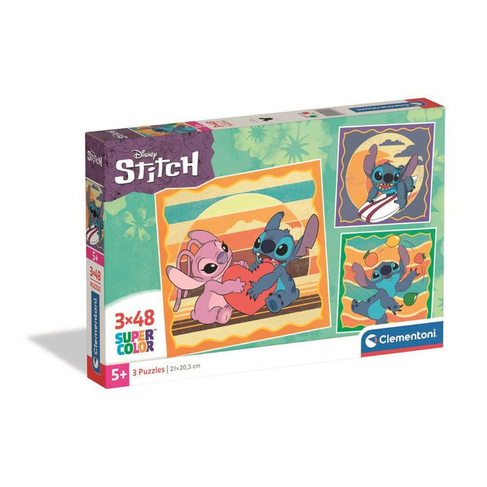 3 Puzzles Clementoni Disney Stitch 48 Peças