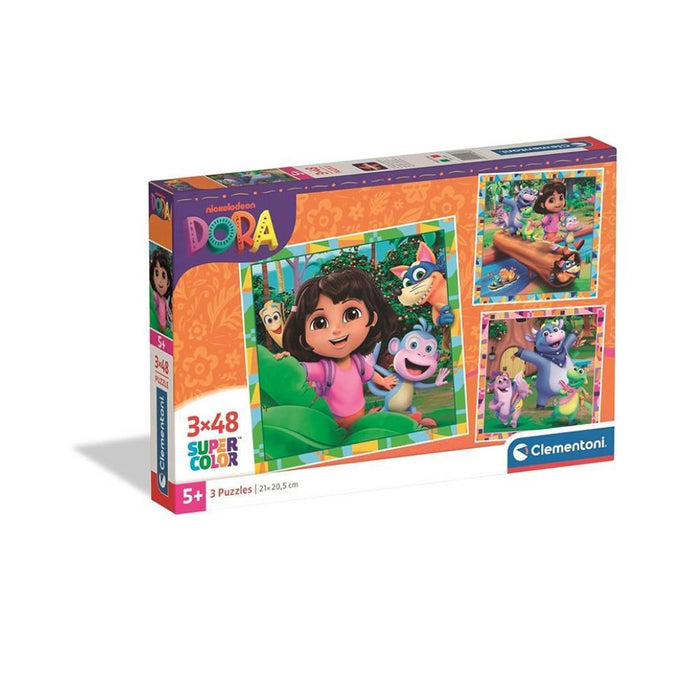 3 Puzzles Clementoni Dora A Exploradora 48 Peças
